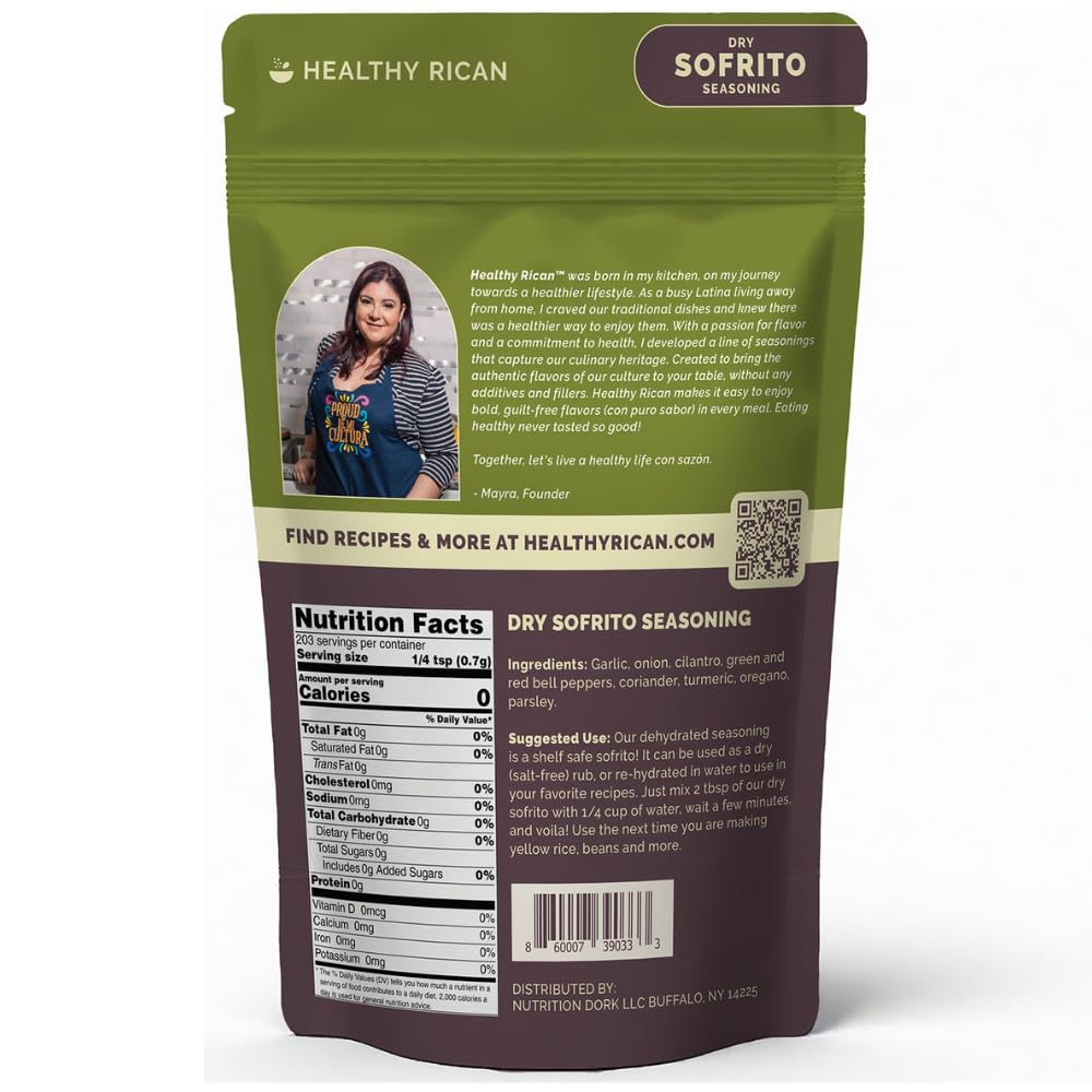 Healthy Rican Sofrito Spice Herb Seasoning Mixes Non GMO No MSG Preservatives Artificial Flavors No Red 40 Gluten Free Diabetes Low Sodium Keto