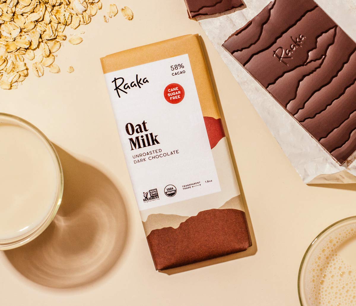 Raaka Chocolate Dairy-Free Pack | Gourmet Bean-to-Bar Dark Chocolate | Organic, Kosher, Vegan, Gluten-Free | Chocolate Lover’s Gift | 1.8oz Bars
