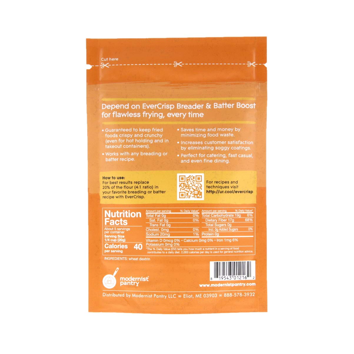 EverCrisp Breader & Batter Boost Vegan OU Kosher Certified ? Non-GMO - 4 oz.