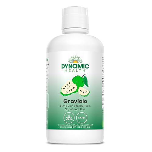 Dynamic Health Graviola Blend, Mangosteen, Nopal and Aloe, 100% Organic, No Additives, Immune System Support, Antioxidant, Vegan, Gluten Free