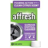 Affresh Garbage Disposal Cleaner, Helps Power Away Odor Causing Bacteria, Debris & Grime in Grind Chamber, Impeller & Drain Pipe, 12 Tablets, 1 Year