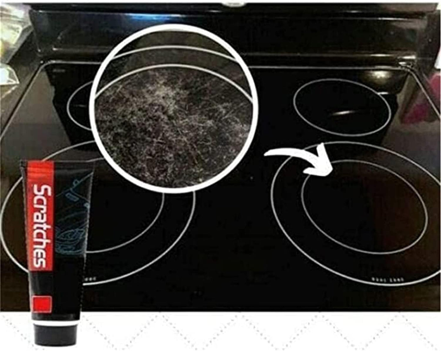 100ML Scratch Free Stove Top Scratch Remover, Polishing Wax for Glass Ceramic Stove Top, Cooktop Heavy Duty Cleaner and Polish, Car Paint Scratch