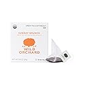 Wild Orchard Regenerative Organic Certified Flavored Green Tea - Sunday Brunch (12 Tea Bags) - With Delicate Flower Petals - Regeneratively Cultivated