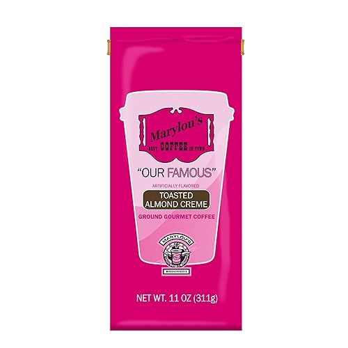 Marylou’s Coffee - Toasted Almond Creme Flavored Coffee Ground Gourmet Coffee - 11 oz