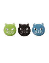 Kikkerland Reusable Cat Scrub Sponge - Cleaning Supplies for Kitchen, Home Essentials - Fun Gifts for Kids & Adults - Set of 3