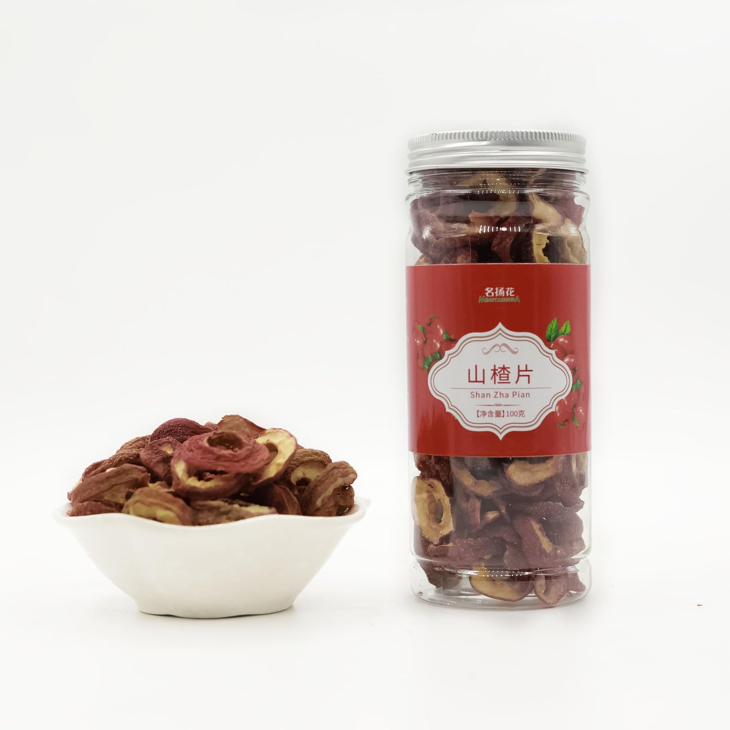 Zercumm China Herbal Tea 75 Selected Canned Lotus Leaf Lemon Slice Rose Honeysuckle Baby Chrysanthemum Wolfberry Tea (Haw flakes 100g)