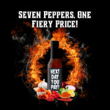 Hellfire Next Day You Pay! Hot Sauce, Made with Super Hot Peppers, Gourmet, Award-Winning Recipe, Vegan & Gluten Free, 5 oz