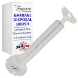 Universal Garbage Disposal Cleaner - 12" Long Kitchen Sink & Drain Cleaning Brush - Sturdy T-Grip Handle Disposer Cleaner - Removes Residue & Odor