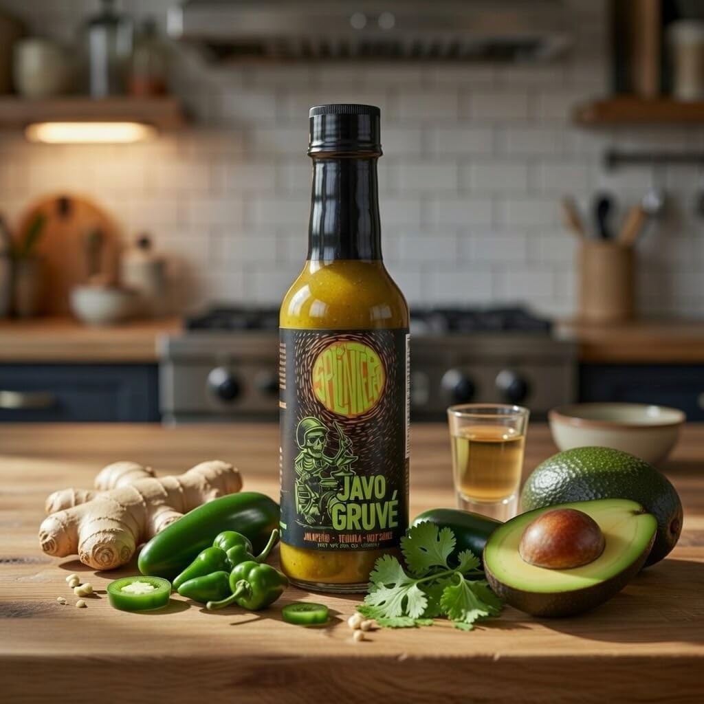 JavoGruvé Hot Sauce | Jalapeño | Tequila | Small Batch, 5 FlOz Bottle
