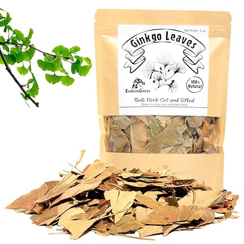 EidolonGreen Dried Ginkgo Biloba Leaves?Ginkgo Leaves/Yin Xin ye/???? 2 Oz (60g)