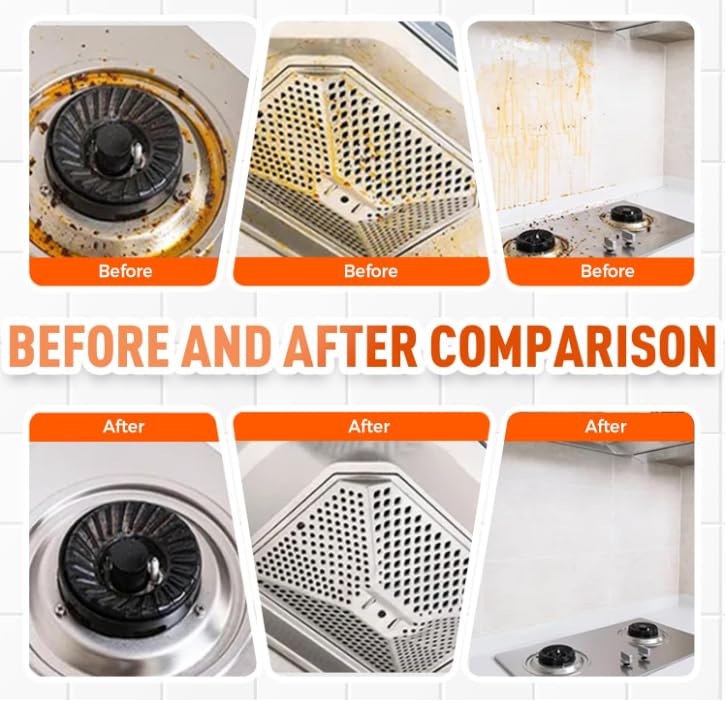 Heavy Duty Degreaser, Kitchen Heavy Duty Cleaner Spray Portable Degreasing Spray, Strong Grill Cleaner for Restaurant, All-Purpose Kitchen Pots