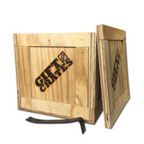 Love President Donald Trump Crate, Packed with Trump Gifts, Including Fake News Button, Hat, Bobble Head, Coffee Mug, Buttons, Card Game, Drain