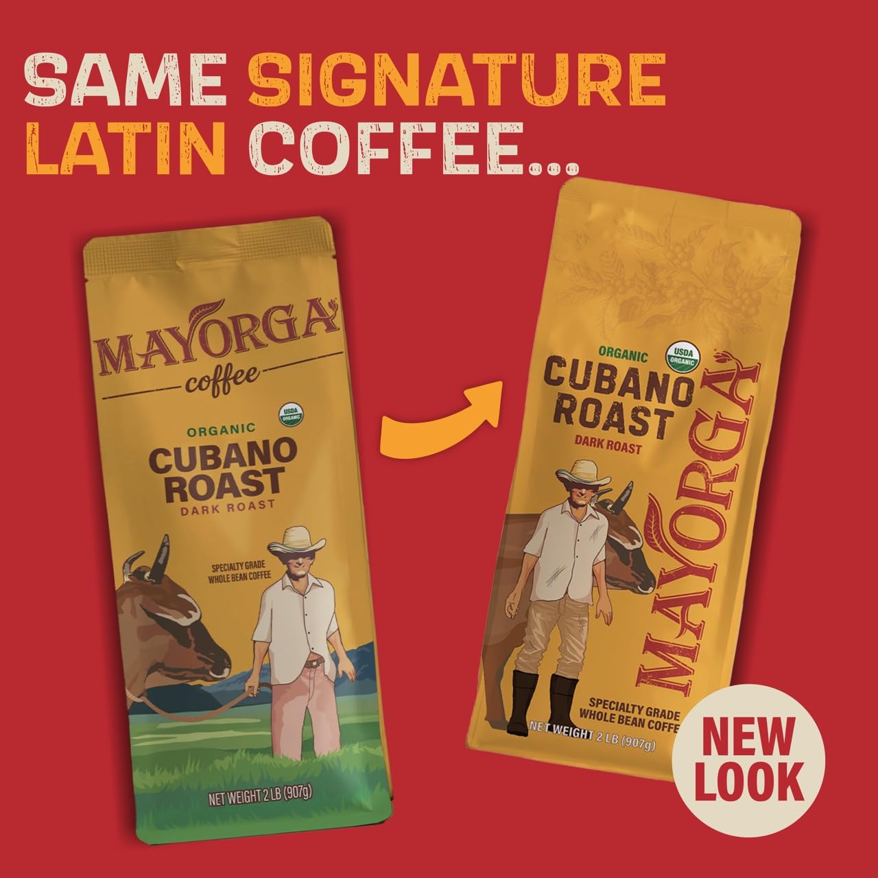Mayorga Organic Coffee 2lb Cafe Cubano Roast - Dark Roast Whole Bean Specialty Grade Coffee, 100% Arabica, Slow Roasted, Bold and Smooth Flavor
