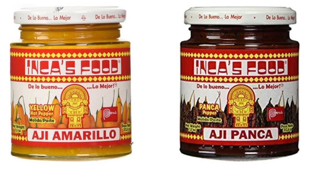 2 Set Inca's Food Mixed Sampler - Aji Amarillo, Aji Panca 7.5 OZ (2 Jars)