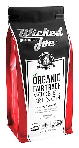 Wicked Joe Coffee Wicked French Ground, 12 oz, Red New 1-PACK