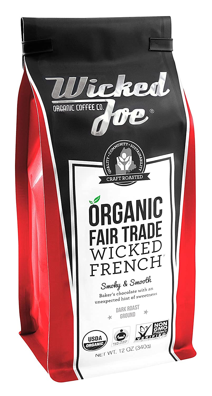 Wicked Joe Coffee Wicked French Ground, 12 oz, Red New 1-PACK