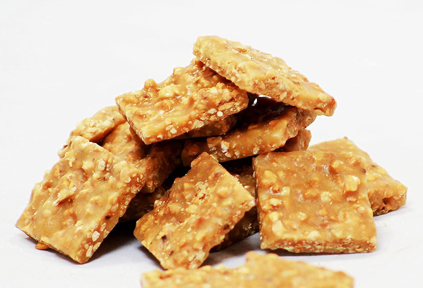 Gourmet Cashew Brittle by It's Delish, 6 LBS Bulk Box - Old Fashion Style Cashew Brittle in Square Cut Pieces - Sweet & Crunchy Candy in Bulk Great