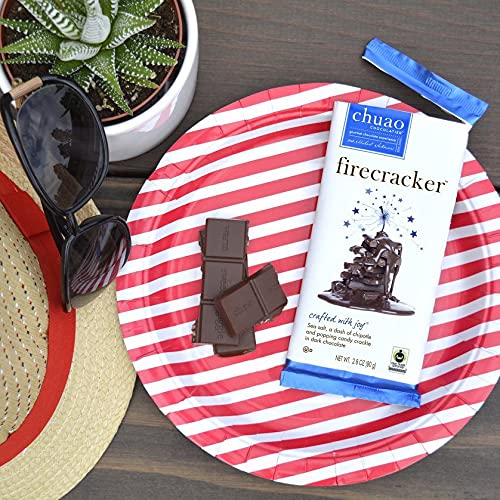 Chuao Chocolatier Firecracker Dark Chocolate Bars | Gourmet Chocolate Sea Salt Chipotle Artisan European No Preservatives | For Gift Baskets