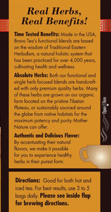 Bravo Tea Maitake Mushroom Herbal Tea, Caffeine Free 20 Tea Bags