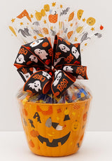 Halloween Pumpkin Gift Basket - Assorted Candy, Chocolates, Cookies & Snacks - Customizable Gift for Kids, Adults, Family, or Office (10" Timberland