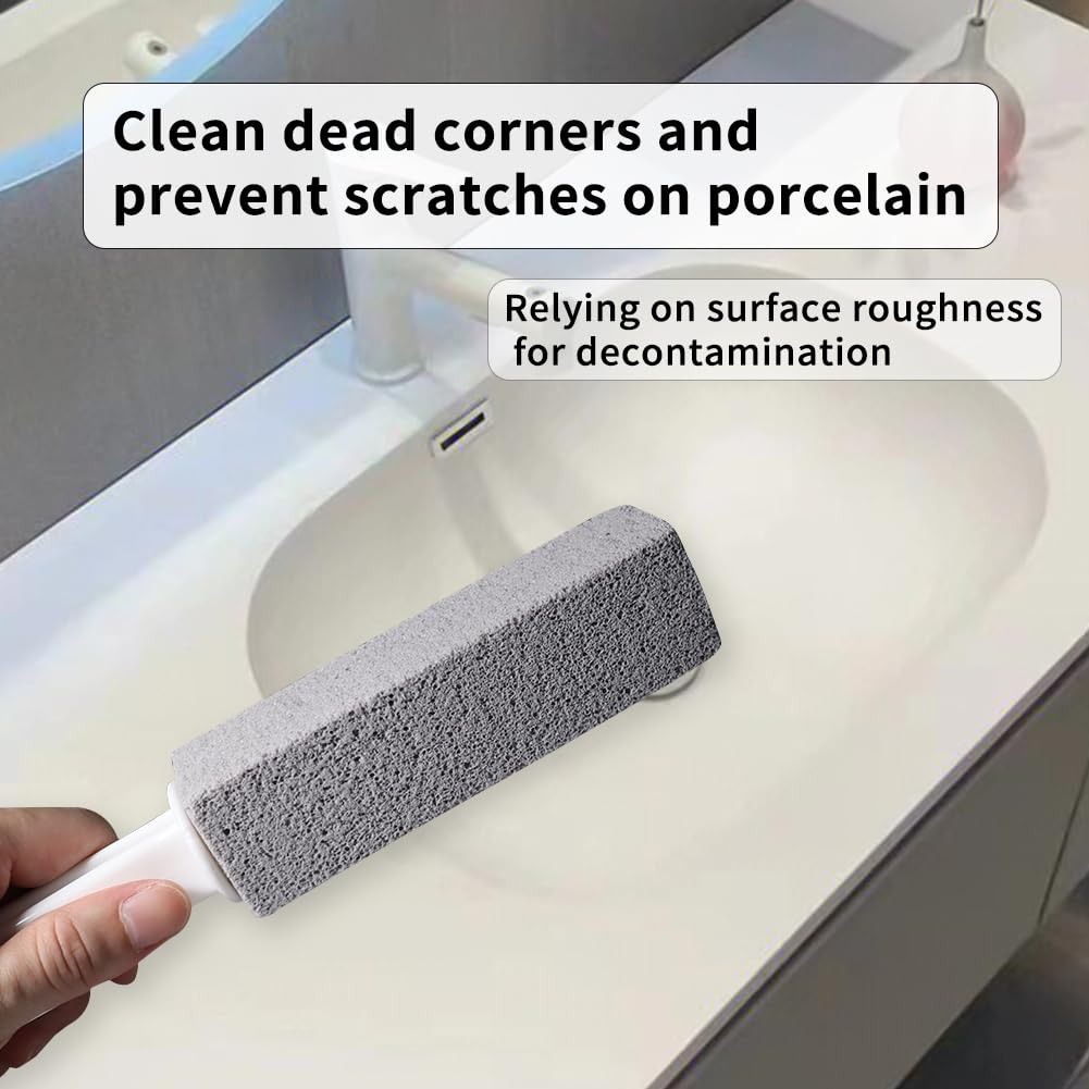 Pumice Stone for Toilet Cleaning, Pumice Cleaning Stone with Handle, Toilet Cleaner, Pumice Stone, Toilet Wand, Toilet Bowl Cleaner Brush, Toilet