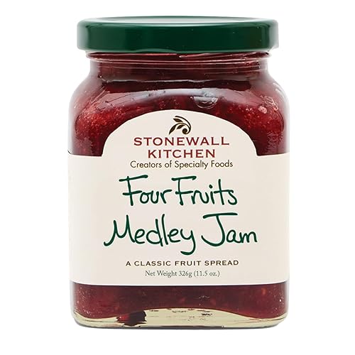 Stonewall Kitchen Jam Four Fruits Medley Jam, 11.5 oz (Formerly Cherry Berry Quartet)