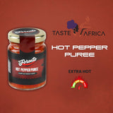 Authentic Taste Africa Pepper Sauces & Purees - Traditional West African Chili Sauce Made with a Variety of Peppers, Ginger & Garlic, Flavor-Packed