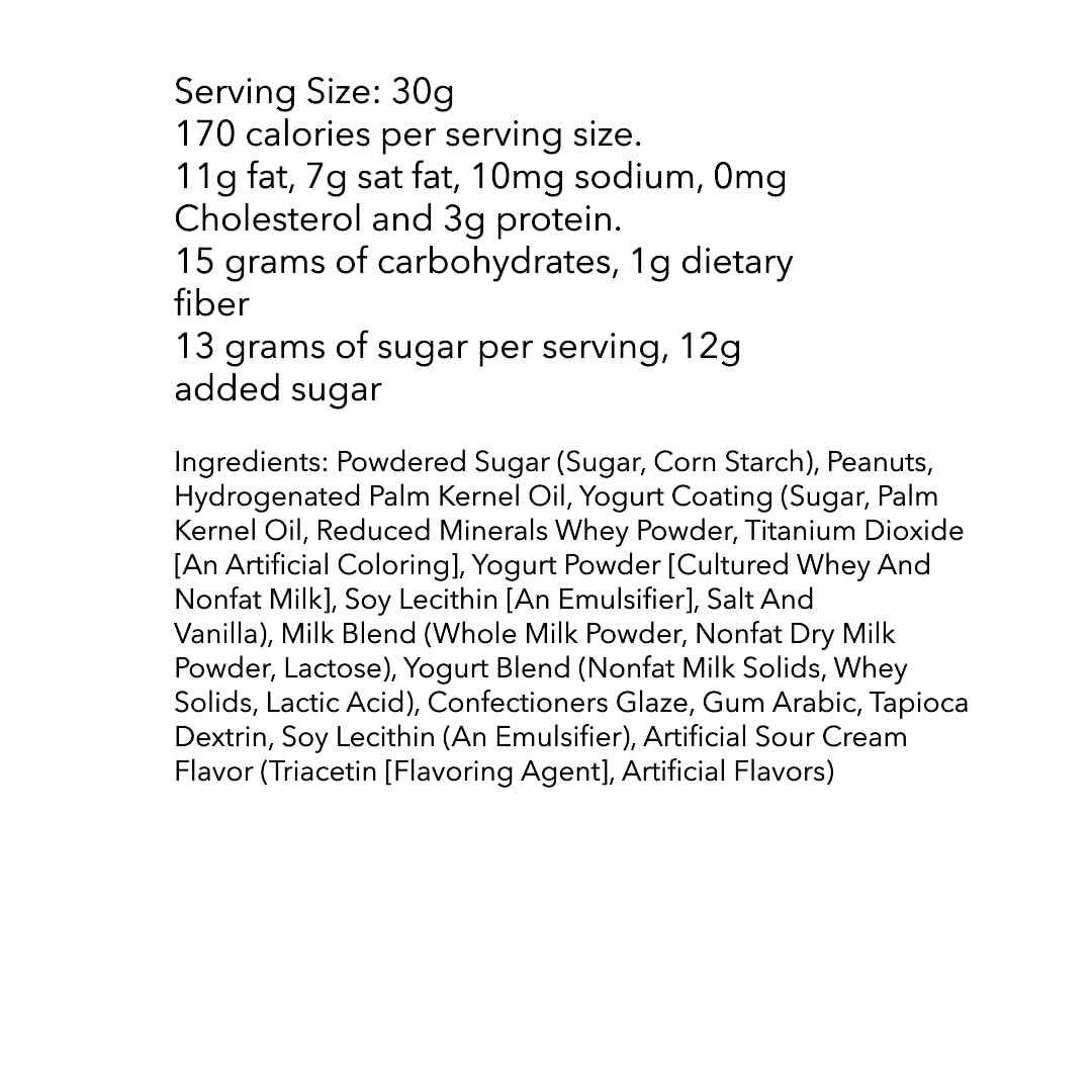 Yogurt Covered Peanuts - 1 lb Bulk Bag - Sweet & Crunchy Snack - Creamy Yogurt Coating Over Fresh Slow Roasted Peanuts - Snacks, Trail Mix