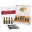 Thoughtfully Gourmet, Olive Oil Spice Infusion Gift Set, Premium Cold Pressed Extra-Virgin Olive Oil from Spain, Includes 4 Flavored Olive Oils and 3 Flavorful Spice Infusion Blends, Set of 7