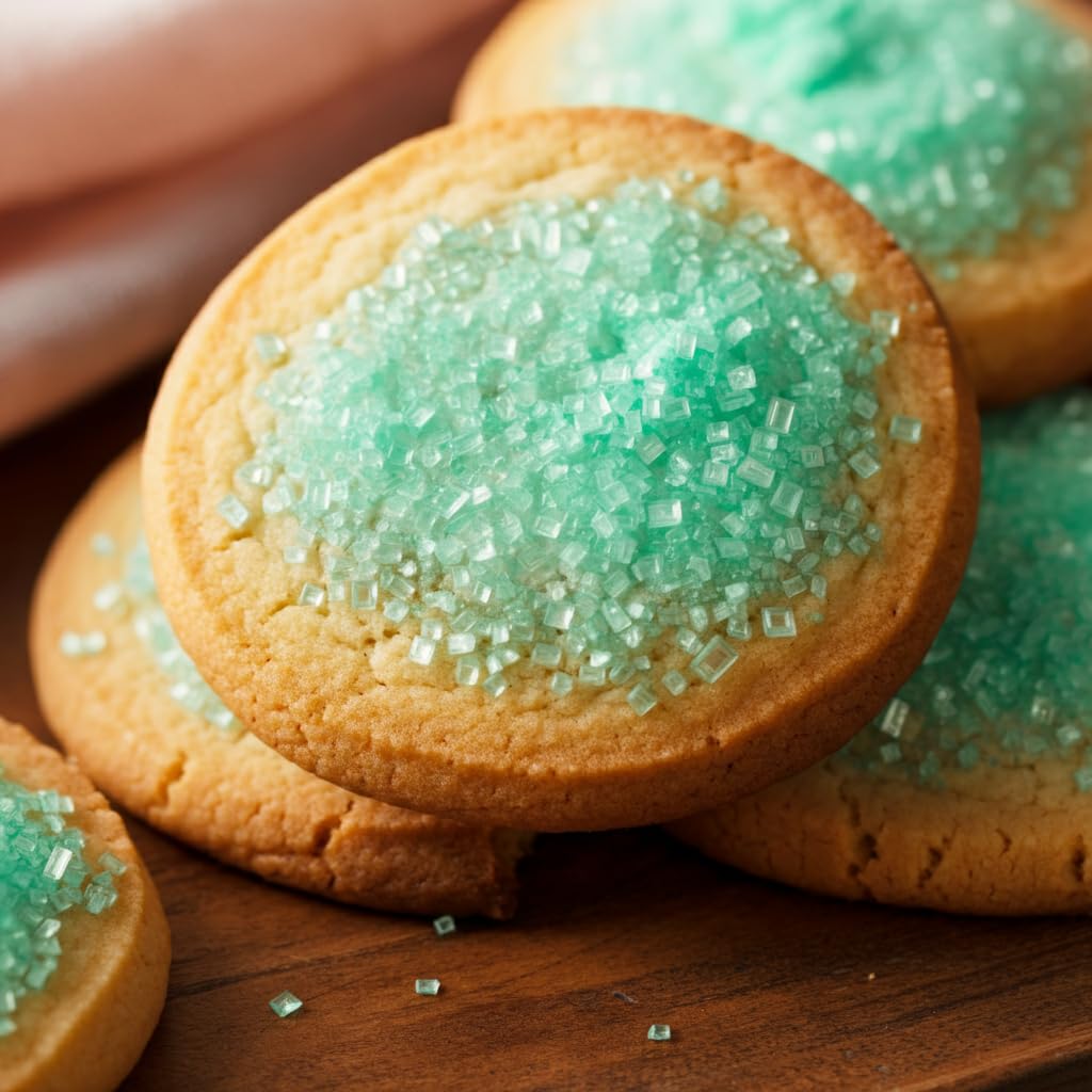 Bakerpan Sugar Sprinkles for Baking - 7 Ounce Mint Green Decorating Sugar Crystals for Cookies, Cake Pops, Ice Cream (Made in USA)