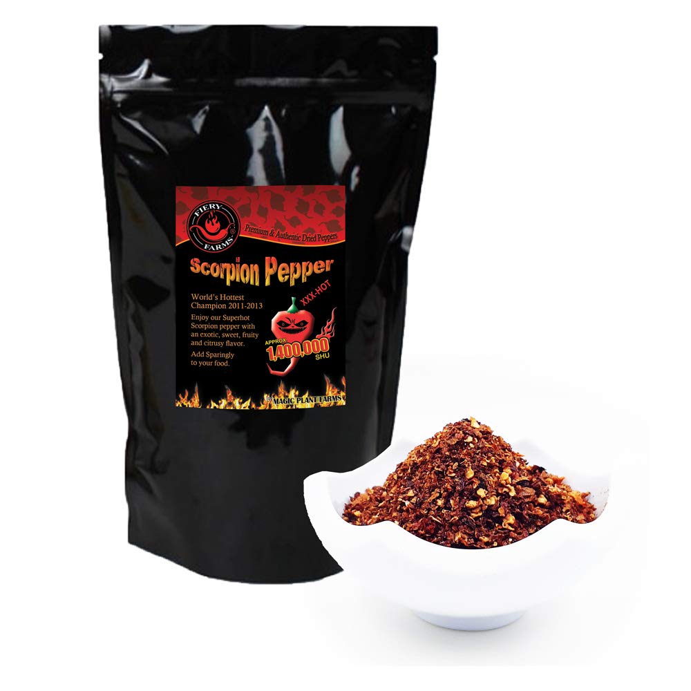 Red Scorpion Butch -T Pepper Powder by Magic Plant, 4 Oz - 1.2M+ SHUs - Extreme Heat, Sweet & Fruity Flavor - Natural, Non-GMO Gourmet Fine Ground