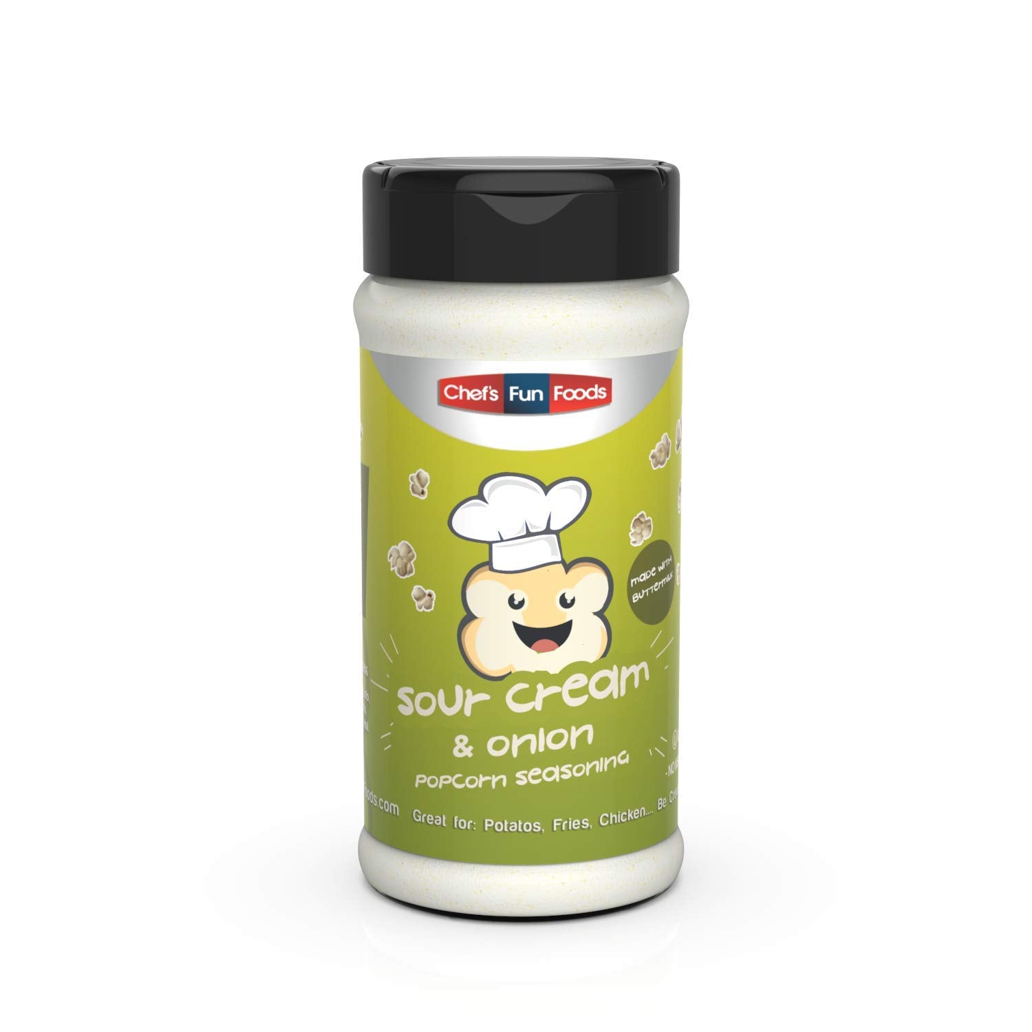 Popcorn Sour Cream & Onion Flavor 9 OZ | Kosher Food for Restaurants and Home Cooks | No MSG or Fillers | Great for Popcorns, Fried Foods, BBQ