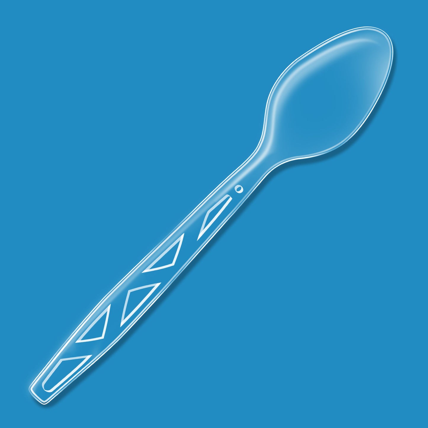 Amazon Basics Disposable Clear Plastic Spoons, Premium Quality, BPA Free, Strong, 100 Count