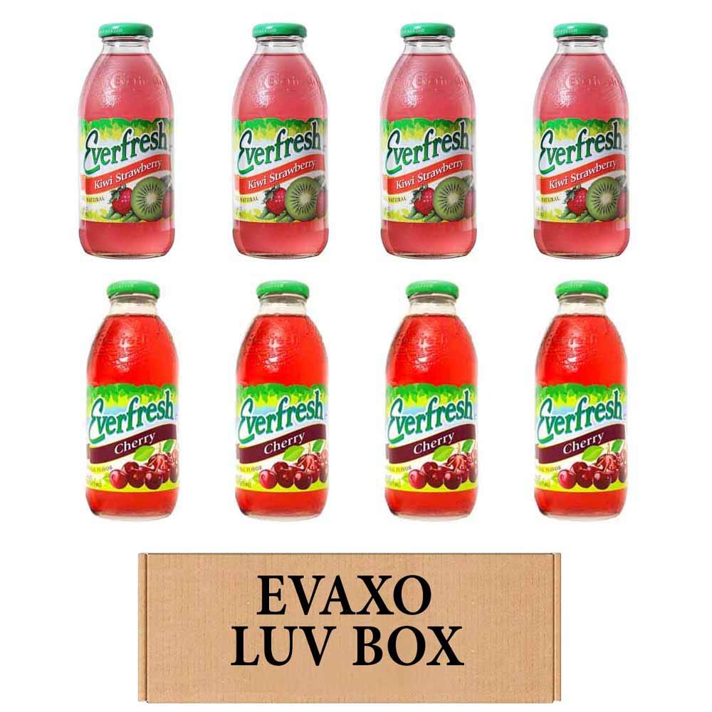 SELPONT verfresh Juice 16 oz. pack of 8 , Everfresh Kiwi Strawberry , Everfresh Cherry. by evaxo