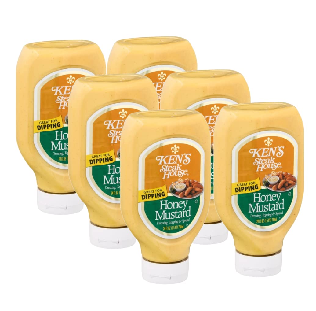 Ken's Steak House Topping and Spread with Squeezable Honey Mustard Dressing, 24 Fluid Ounce