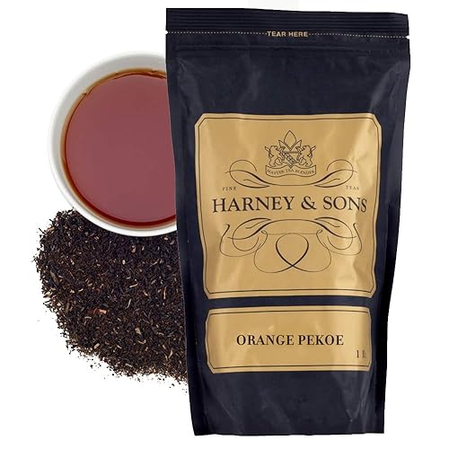 Harney & Sons Orange Pekoe Loose Leaf Black Tea - Ceylon & India Blend, Caffeinated, 16 oz Bag