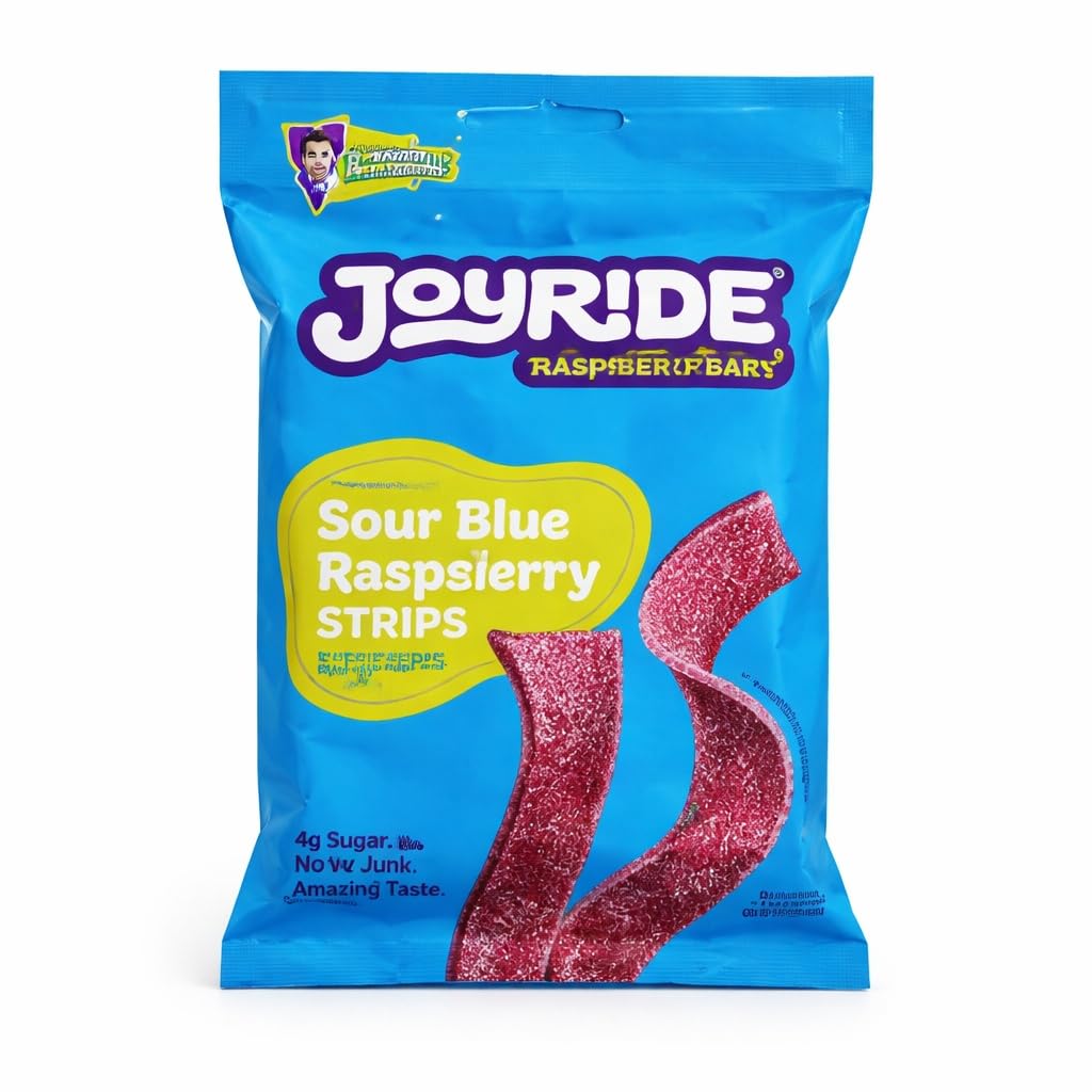 Joyride Sour Blue Raspberry Strips, 3.5 oz