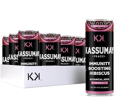 Kassumay Hibiscus Botanical Juice - Premium Plant-Based Wellness Beverage | Immune Support | Antioxidant-Rich | All-Natural | No Added Sugar| 12 Pack