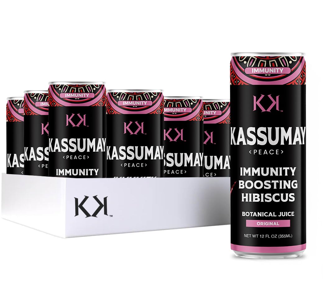 Kassumay Hibiscus Botanical Juice - Premium Plant-Based Wellness Beverage | Immune Support | Antioxidant-Rich | All-Natural | No Added Sugar| 12 Pack