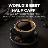 Maud's Half Caff Medium Roast Ground Coffee, 1 Bag, (20oz), 100% Arabica Coffee, 52 Servings