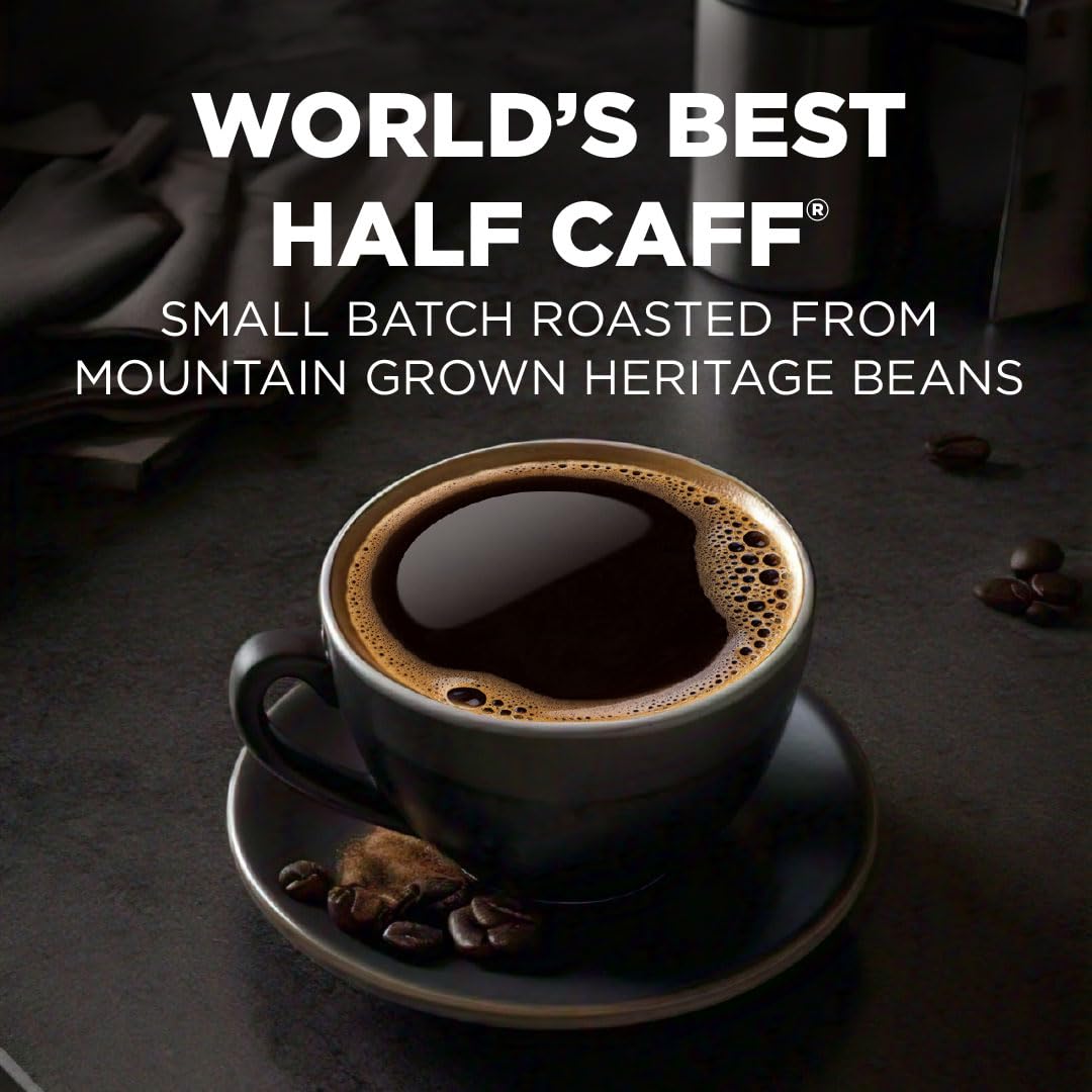 Maud's Half Caff Coffee Pods, 200 ct, Medium Roast Coffee in Single Serve Pods - 100% Arabica Coffee, Compatible with Keurig K Cups Maker