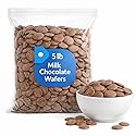 Milk Chocolate Melting Wafers, 5 lb, Smooth Cocoa Wafers for Baking & Dipping