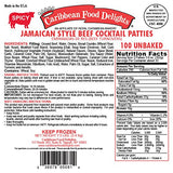 Jamaican Style Cocktail Patties, Unbaked (Beef, 1 Case of 100 Count)
