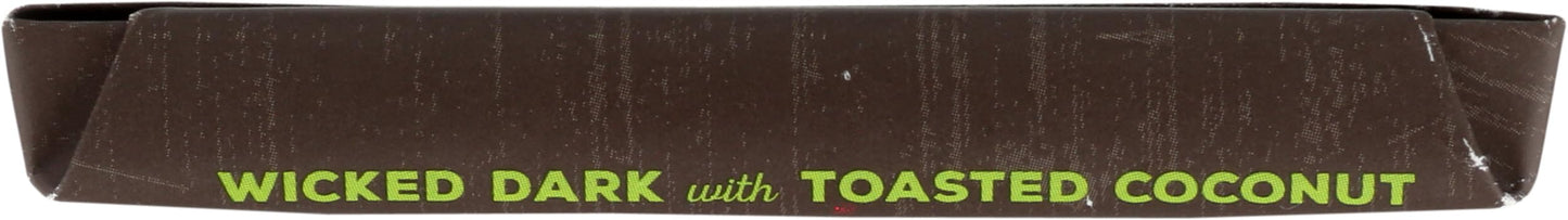 TAZA CHOCOLATES Organic Toasted Coconut & Wicked Dark Chocolate Bar, 2.5 OZ