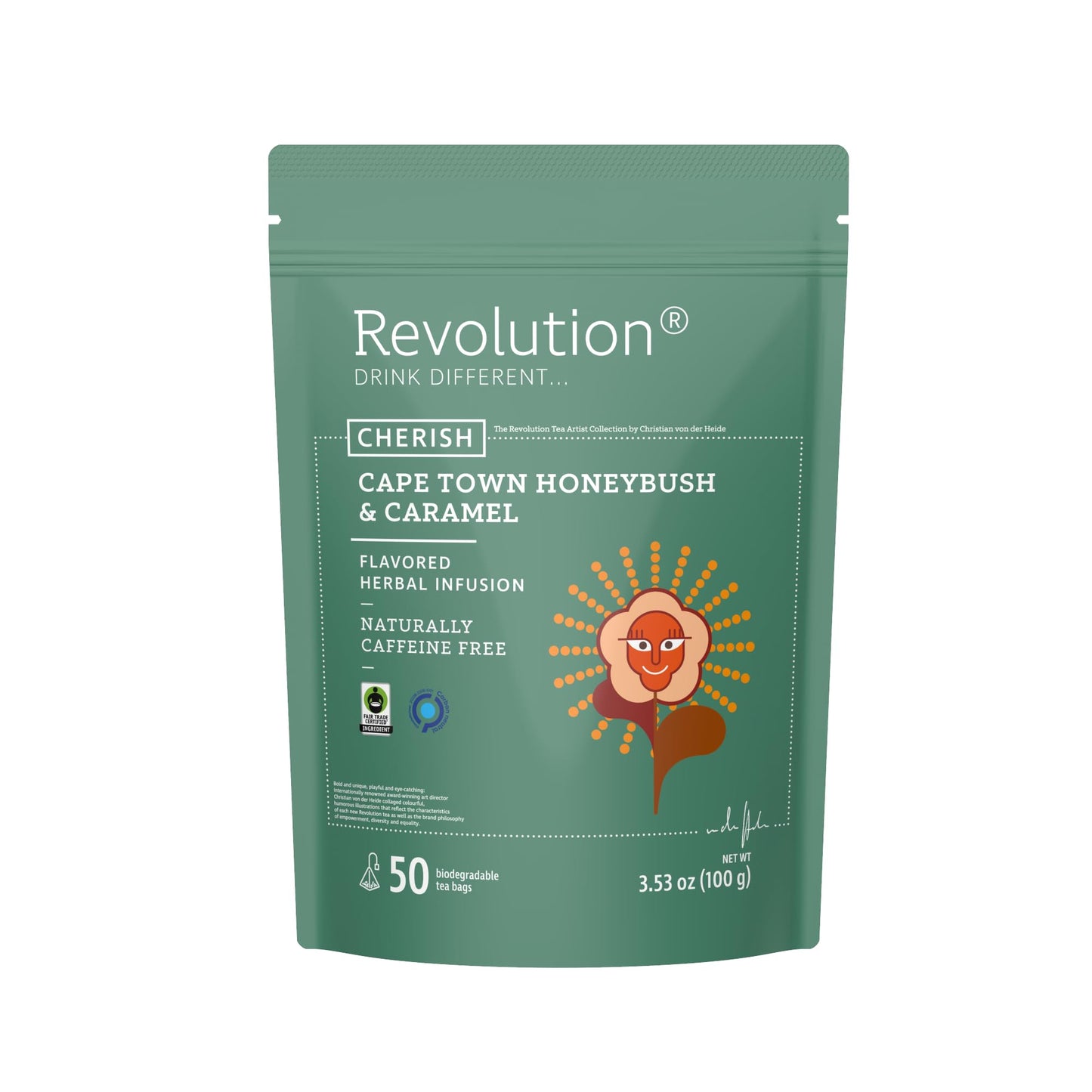 REVOLUTION TEA Honeybush Caramel Cape Town Honeybush & Caramel Tea