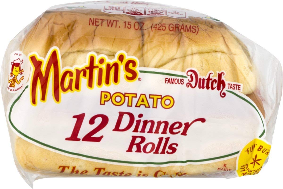 Martin's Famous Pastry Sweet Dinner Potato Rolls- 12 pack 15 oz. Bag (2 Bags)