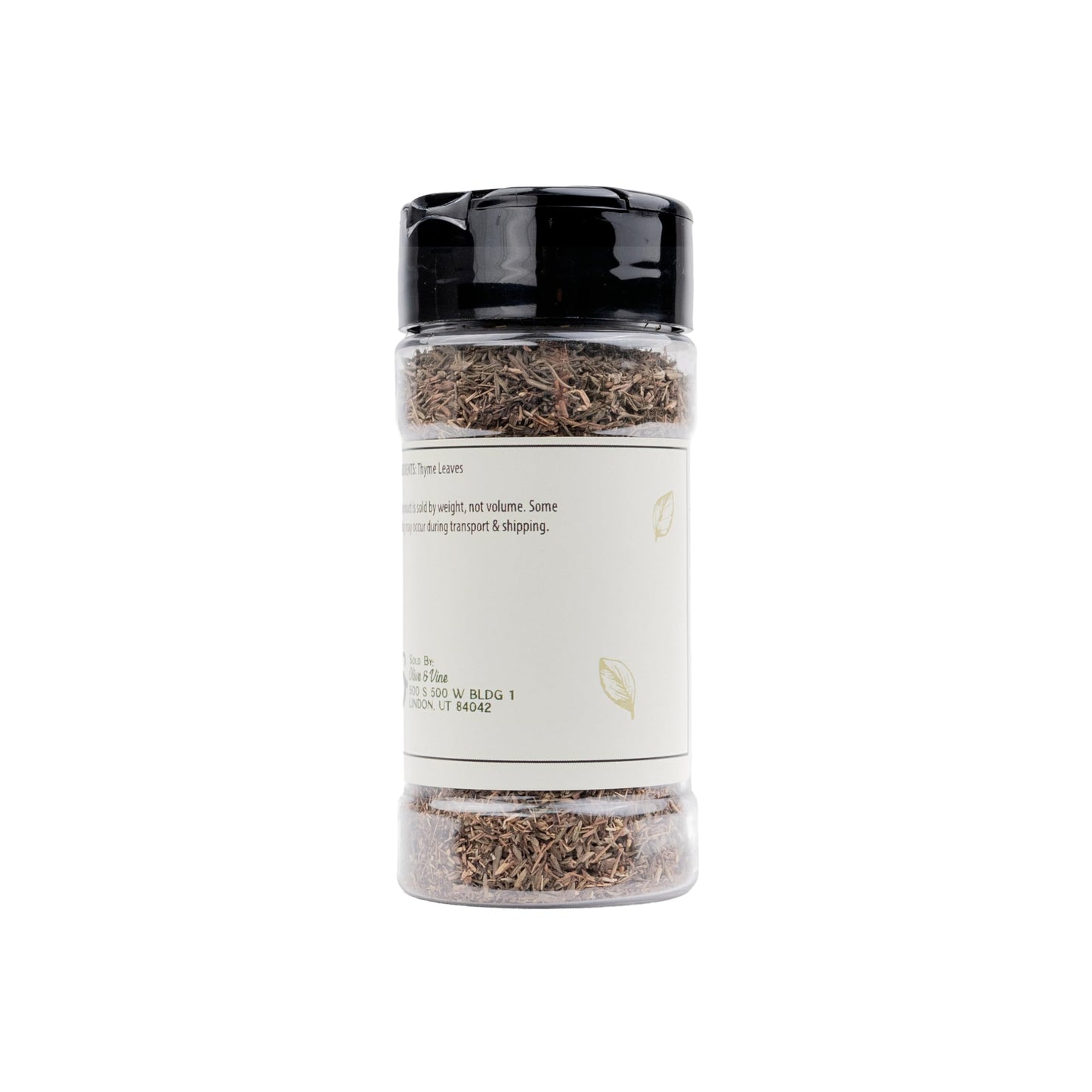 Olive & Vine Thyme Leaves, Earthy & Aromatic, Seasoning for Roasted Meats, Soups, and Mediterranean Dishes, Rich Tradition, Authentic Taste