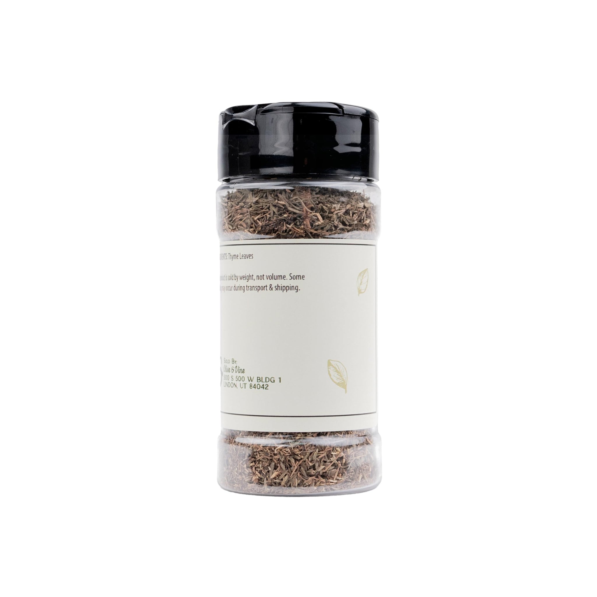 Olive & Vine Thyme Leaves, Earthy & Aromatic, Seasoning for Roasted Meats, Soups, and Mediterranean Dishes, Rich Tradition, Authentic Taste