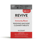 Immunity Boost Washing Machine Cleaner Tablets 10ct by Revive Essential Oils - 10 Month Supply, Synthetic Fragrance Free, Stain & Odor Fighting