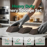 6PCS Cleaning Magic Erasers, Emery Cleaning Sponge for Stubborn Stains, Multi-Functional Scrubber Sponge for Shower, Tub, Kitchen, Bathroom, Sink